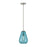 Z-Lite Ayra 1 Light 11.75" Pendant, Brushed Nickel/Blue