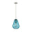 Z-Lite Ayra 1 Light 11.75" Pendant, Brushed Nickel/Blue