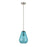 Z-Lite Ayra 1 Light 11.75" Pendant, Brushed Nickel/Blue