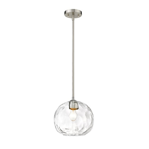 Z-Lite Chloe 1 Light 10" Pendant, Brushed Nickel/Clear