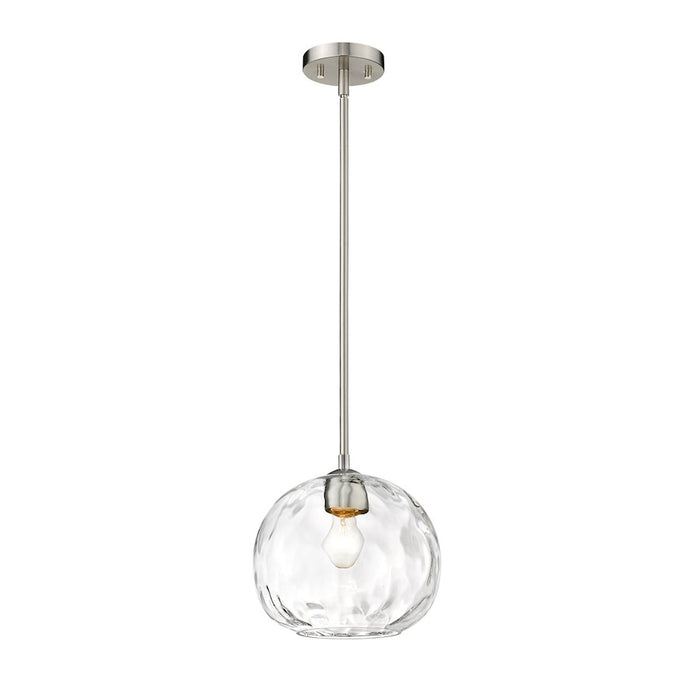 Z-Lite Chloe 1 Light 10" Pendant, Brushed Nickel/Clear
