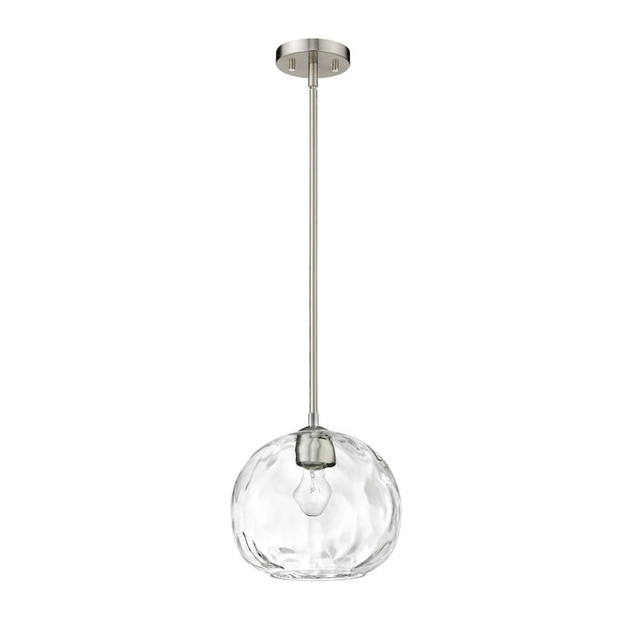 Z-Lite Chloe 1 Light 10" Pendant, Brushed Nickel/Clear
