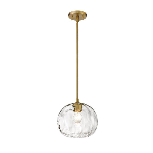 Z-Lite Chloe 1 Light 10" Pendant, Olde Brass, Clear - 490P10-OBR