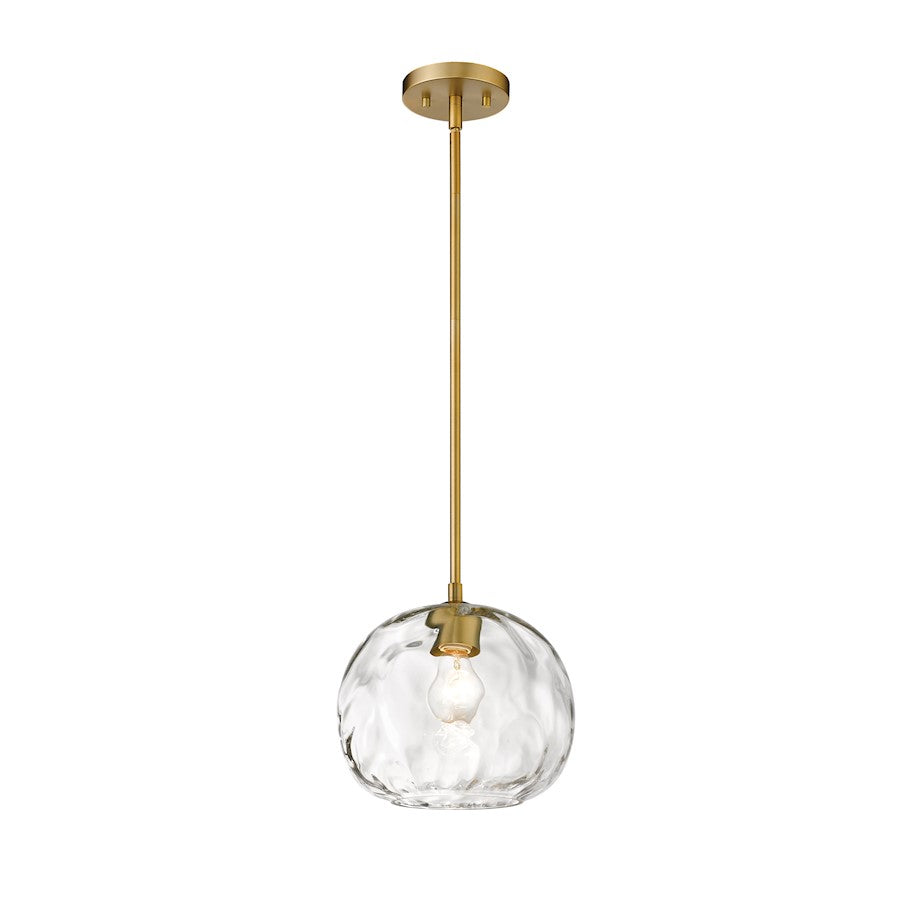 Z-Lite Chloe 1 Light 10" Pendant, Olde Brass, Clear - 490P10-OBR