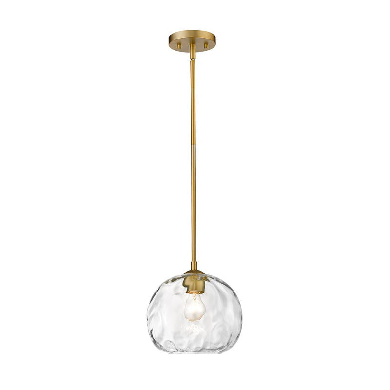 Z-Lite Chloe 1 Light 10" Pendant, Olde Brass/Clear