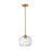 Z-Lite Chloe 1 Light 10" Pendant, Olde Brass/Clear