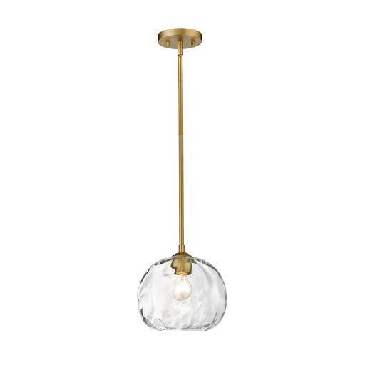 Z-Lite Chloe 1 Light 10" Pendant, Olde Brass/Clear