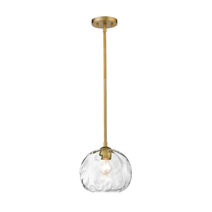 Z-Lite Chloe 1 Light 10" Pendant, Olde Brass/Clear
