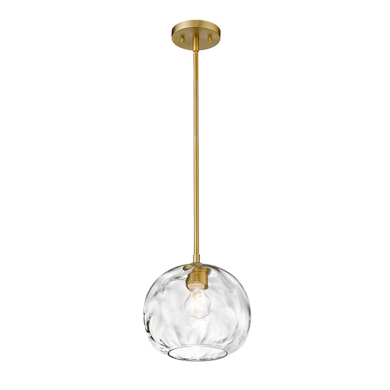 Z-Lite Chloe 1 Light 10" Pendant, Olde Brass/Clear