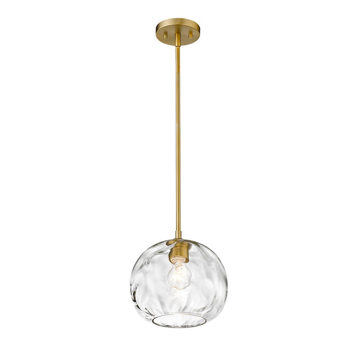 Z-Lite Chloe 1 Light 10" Pendant, Olde Brass/Clear