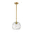 Z-Lite Chloe 1 Light 10" Pendant, Olde Brass/Clear