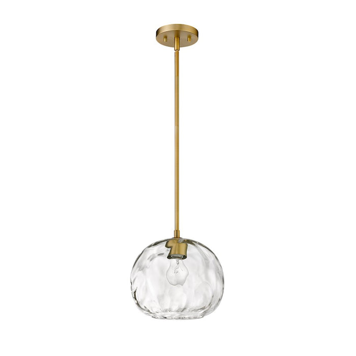 Z-Lite Chloe 1 Light 10" Pendant, Olde Brass/Clear