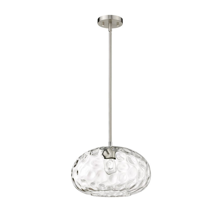 Z-Lite Chloe 1 Light 14" Pendant, Brushed Nickel/Clear