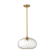 Z-Lite Chloe 1 Light 14" Pendant, Olde Brass, Clear - 490P14-OBR