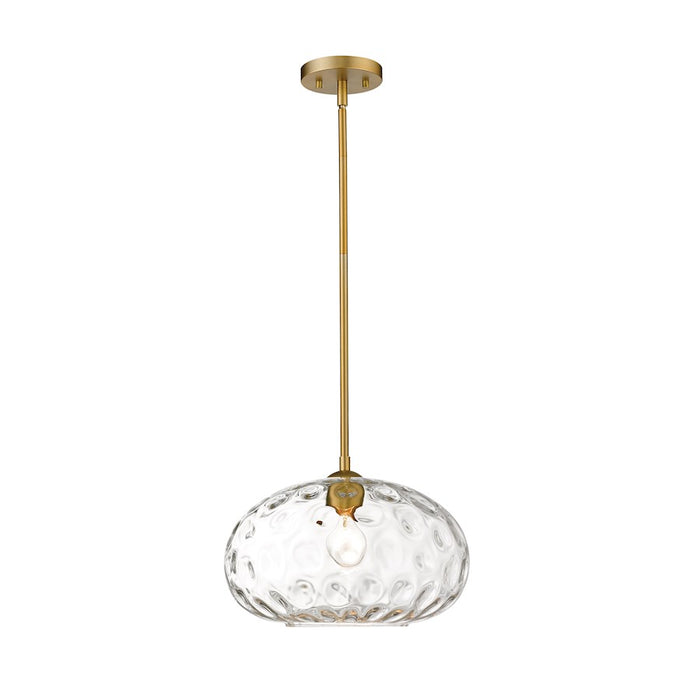 Z-Lite Chloe 1 Light 14" Pendant, Olde Brass, Clear - 490P14-OBR