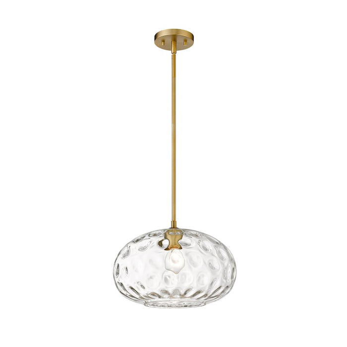 Z-Lite Chloe 1 Light 14" Pendant, Olde Brass/Clear