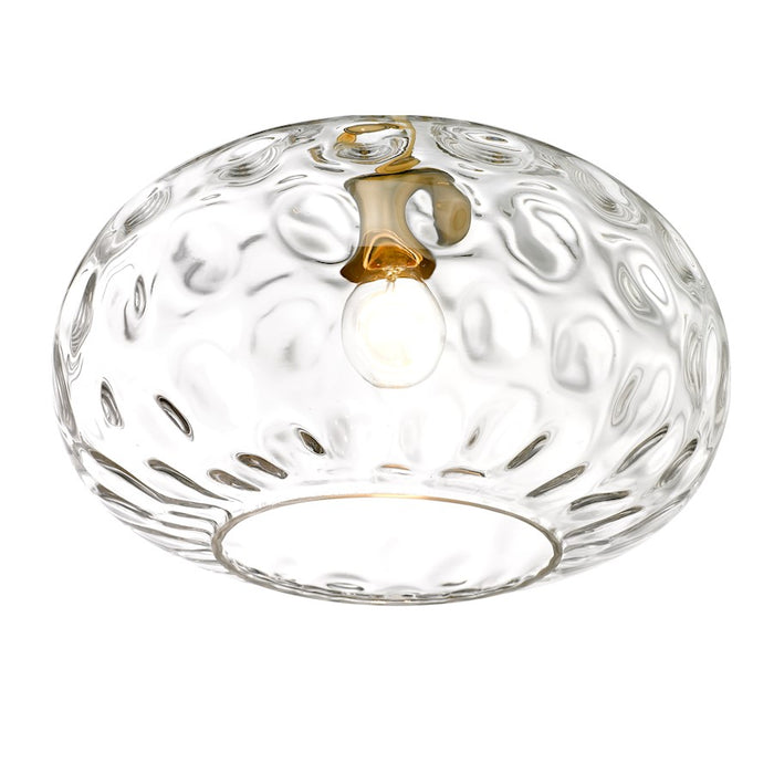 Z-Lite Chloe 1 Light 14" Pendant, Olde Brass/Clear