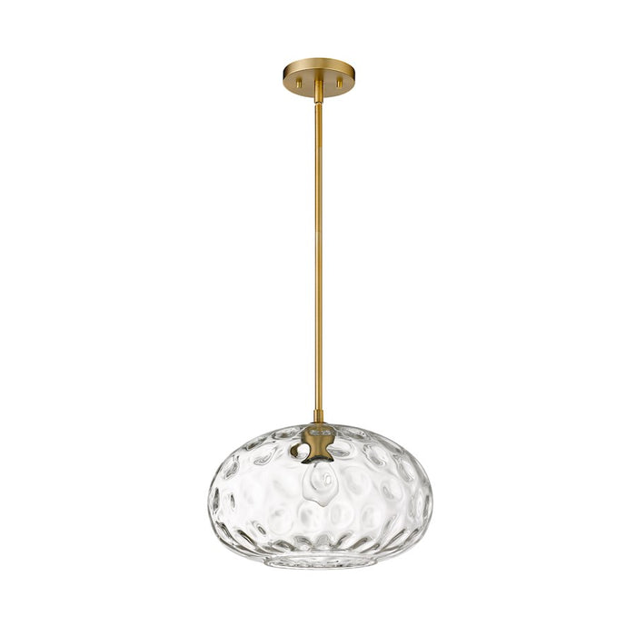 Z-Lite Chloe 1 Light 14" Pendant, Olde Brass/Clear