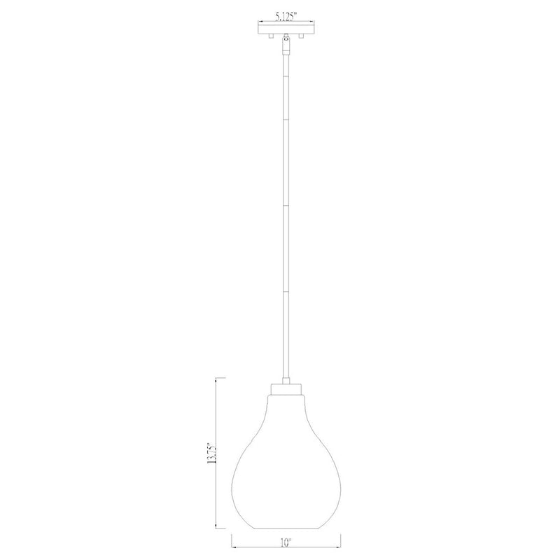 Z-Lite Bon Air 1 Light 10" Pendant, Brushed Nickel/Clear