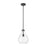 Z-Lite Bon Air 1 Light 10" Pendant, Matte Black/Clear - 496P10-MB