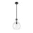 Z-Lite Bon Air 1 Light 10" Pendant, Matte Black/Clear