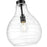 Z-Lite Bon Air 1 Light 10" Pendant, Matte Black/Clear