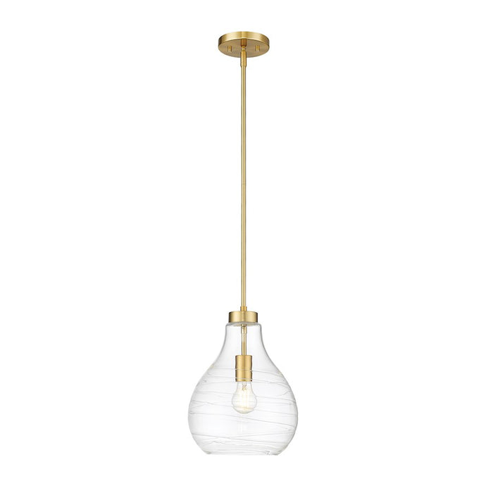 Z-Lite Bon Air 1 Light 10" Pendant, Modern Gold/Clear - 496P10-MGLD