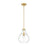 Z-Lite Bon Air 1 Light 10" Pendant, Modern Gold/Clear