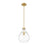 Z-Lite Bon Air 1 Light 10" Pendant, Modern Gold/Clear