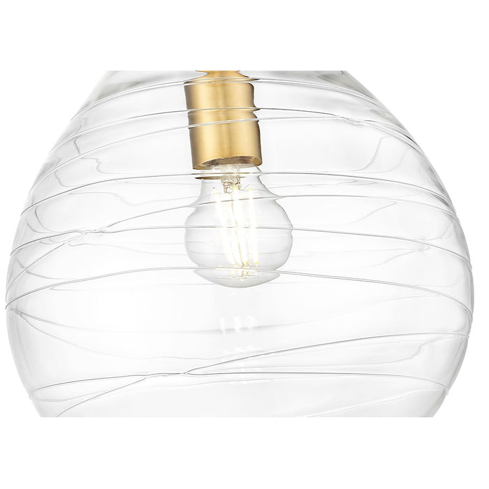 Z-Lite Bon Air 1 Light 10" Pendant, Modern Gold/Clear