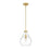 Z-Lite Bon Air 1 Light 10" Pendant, Modern Gold/Clear