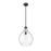 Z-Lite Bon Air 1 Light 13" Pendant, Matte Black/Clear