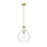 Z-Lite Bon Air 1 Light 13" Pendant, Modern Gold/Clear