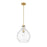 Z-Lite Bon Air 1 Light 13" Pendant, Modern Gold/Clear