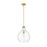 Z-Lite Bon Air 1 Light 13" Pendant, Modern Gold/Clear