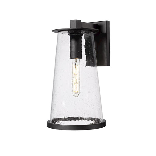 Z-Lite Bar Harbor 1 Light 11" Outdoor Wall Light, Sand Black/Seedy - 5004B-BK