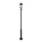 Z-Lite Gannon 3Lt 12" Outdoor Post/Round, Black/Beveled