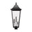 Z-Lite Gannon 3Lt 30" Outdoor Post Mount Fixture, Black/Beveled