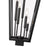 Z-Lite Gannon 5Lt 39" Outdoor Post Mount Fixture, Black/Beveled