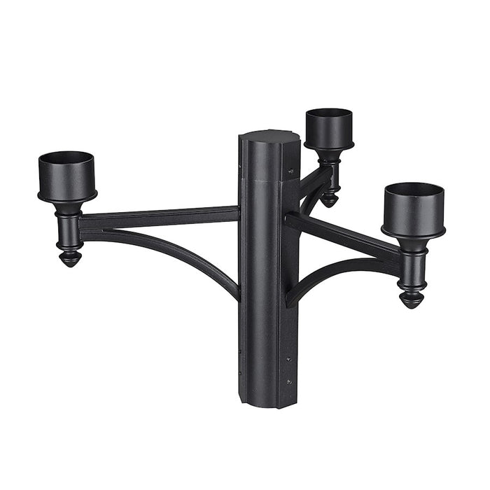 Z-Lite Outdoor 3 Light 22.75" Outdoor Posts/Hardware, Black/ - 501-3BK