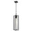 Z-Lite Aura 1Lt 8" Outdoor Chain Ceiling Mount, Black/Clear Ribbed - 5013CHB-BK
