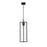 Z-Lite Aura 1Lt 8" Outdoor Chain Ceiling Mount, Black/Clear Ribbed
