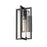 Z-Lite Aura 1 Light 17" Outdoor Wall Light, Black/Clear Ribbed