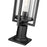 Z-Lite Aura 1Lt 8" Outdoor Pier Mount, Black/Clear Ribbed