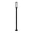 Z-Lite Aura 1Lt 9.25" Outdoor Post Mount, Black/Clear Ribbed - 5013PHBS-536P-BK