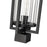 Z-Lite Aura 1Lt 8" Outdoor Post Mount Fixture/Square, Black/Ribbed