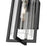 Z-Lite Aura 1 Light 6" Outdoor Wall Light, Black/Clear Ribbed