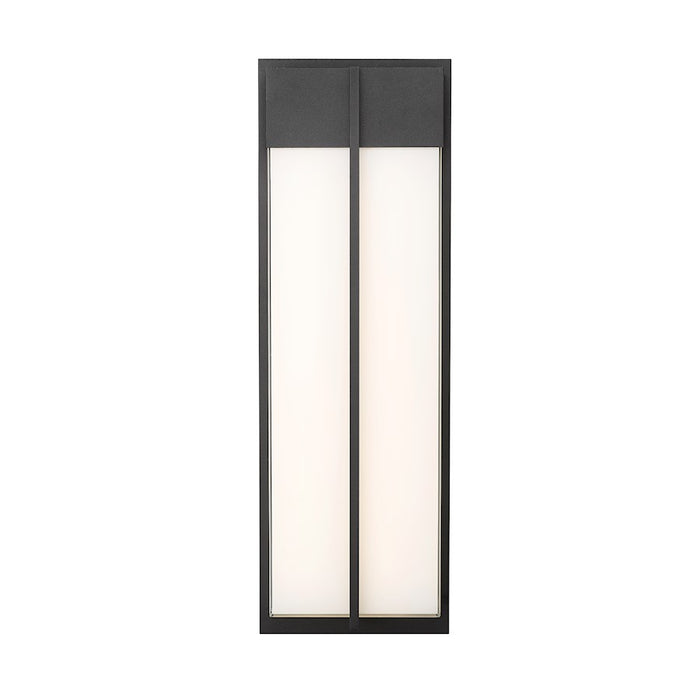 Z-Lite Nyx 2 Light 24" Outdoor Wall Light, Black/Gloss Opal