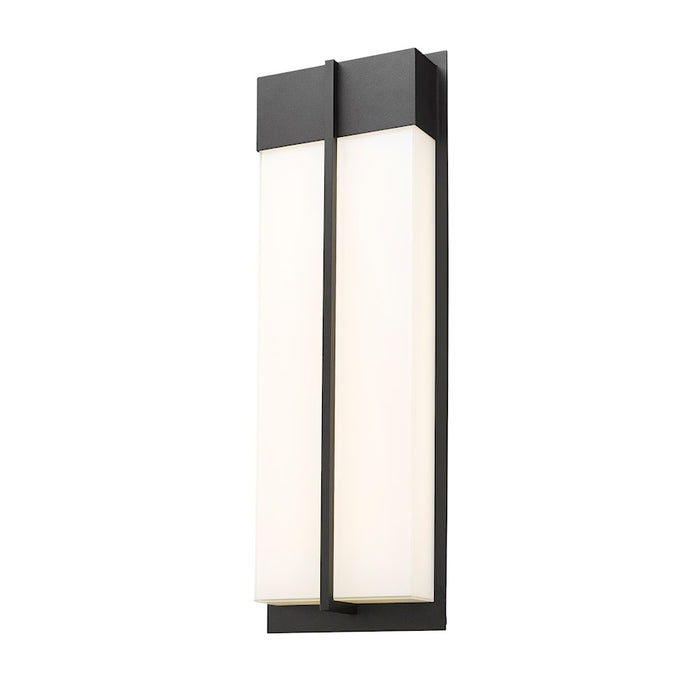 Z-Lite Nyx 2 Light 24" Outdoor Wall Light, Black/Gloss Opal