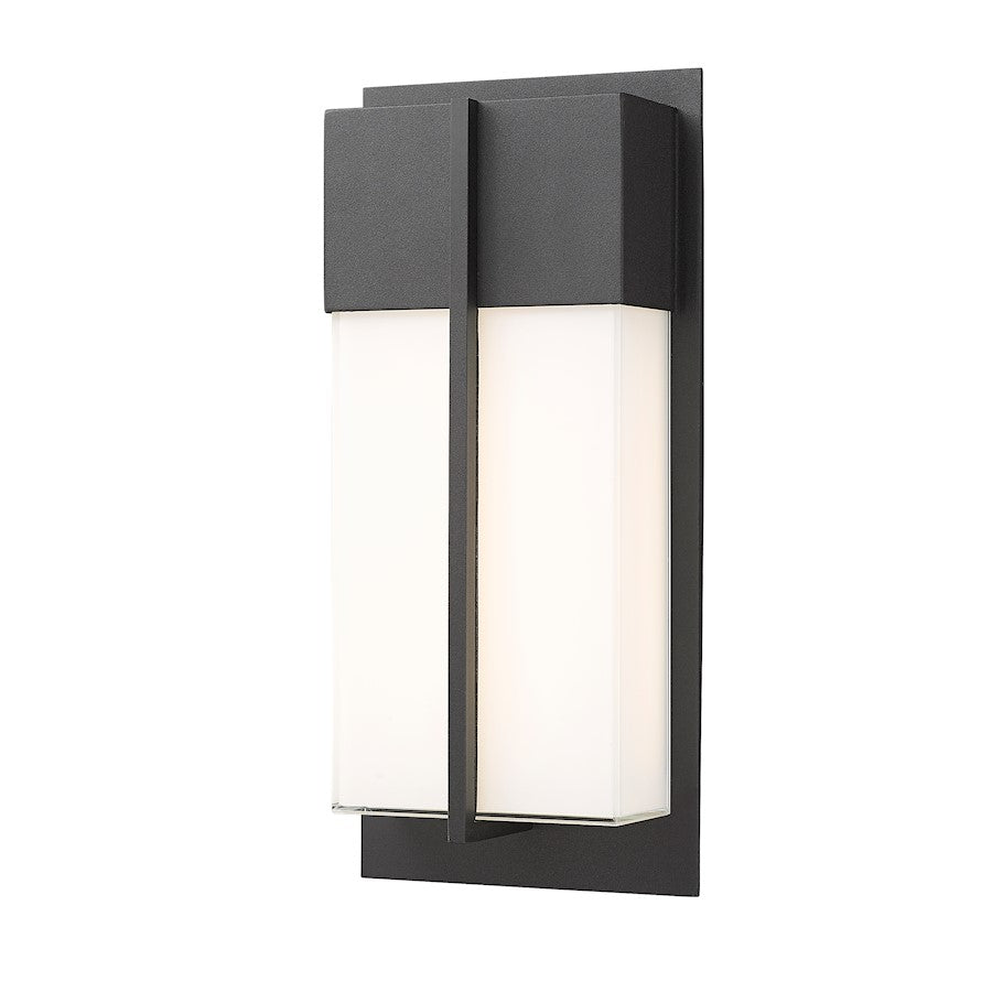 Z-Lite Nyx 2 Light 6" Outdoor Wall Light, Black/Gloss Opal - 5014S-BK-LED